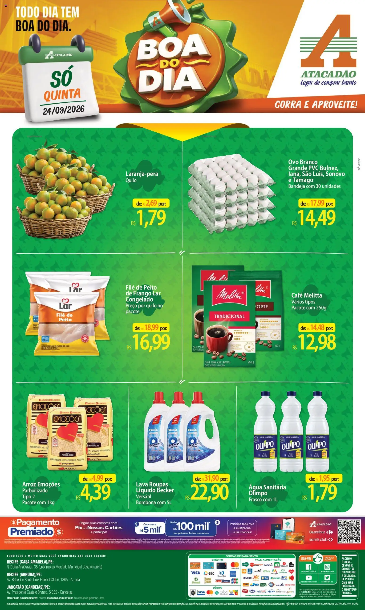 Pré-Visualização do folheto "Atacadão ofertas - PE" da loja Atacadão válido a partir de 24/09/2026