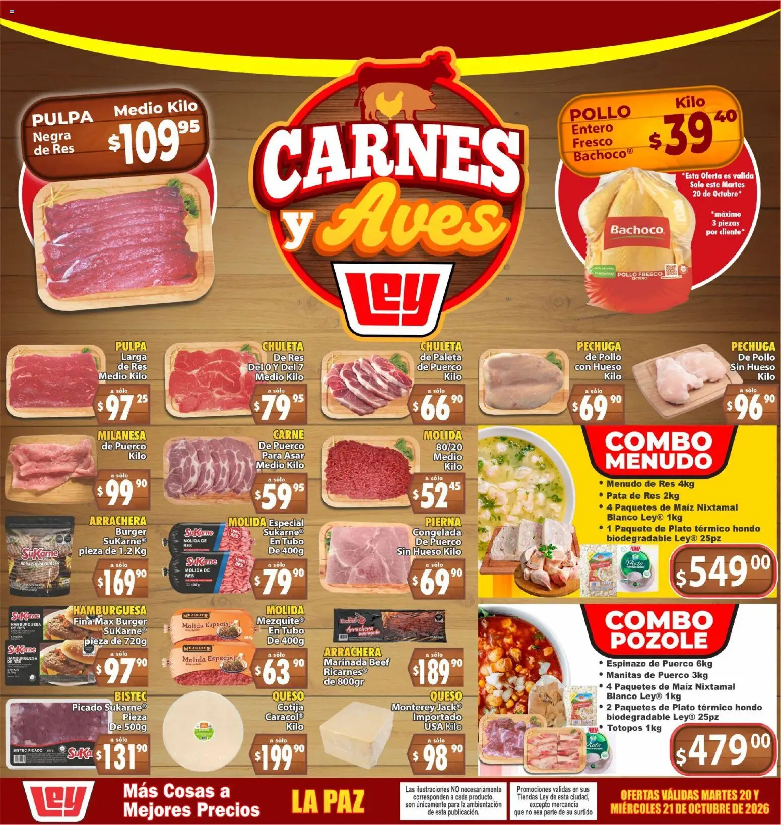 Vista previa las ofertas de la tienda Casa Ley - Casa Ley folleto Carnes y Aves desde el 20/10/2026 