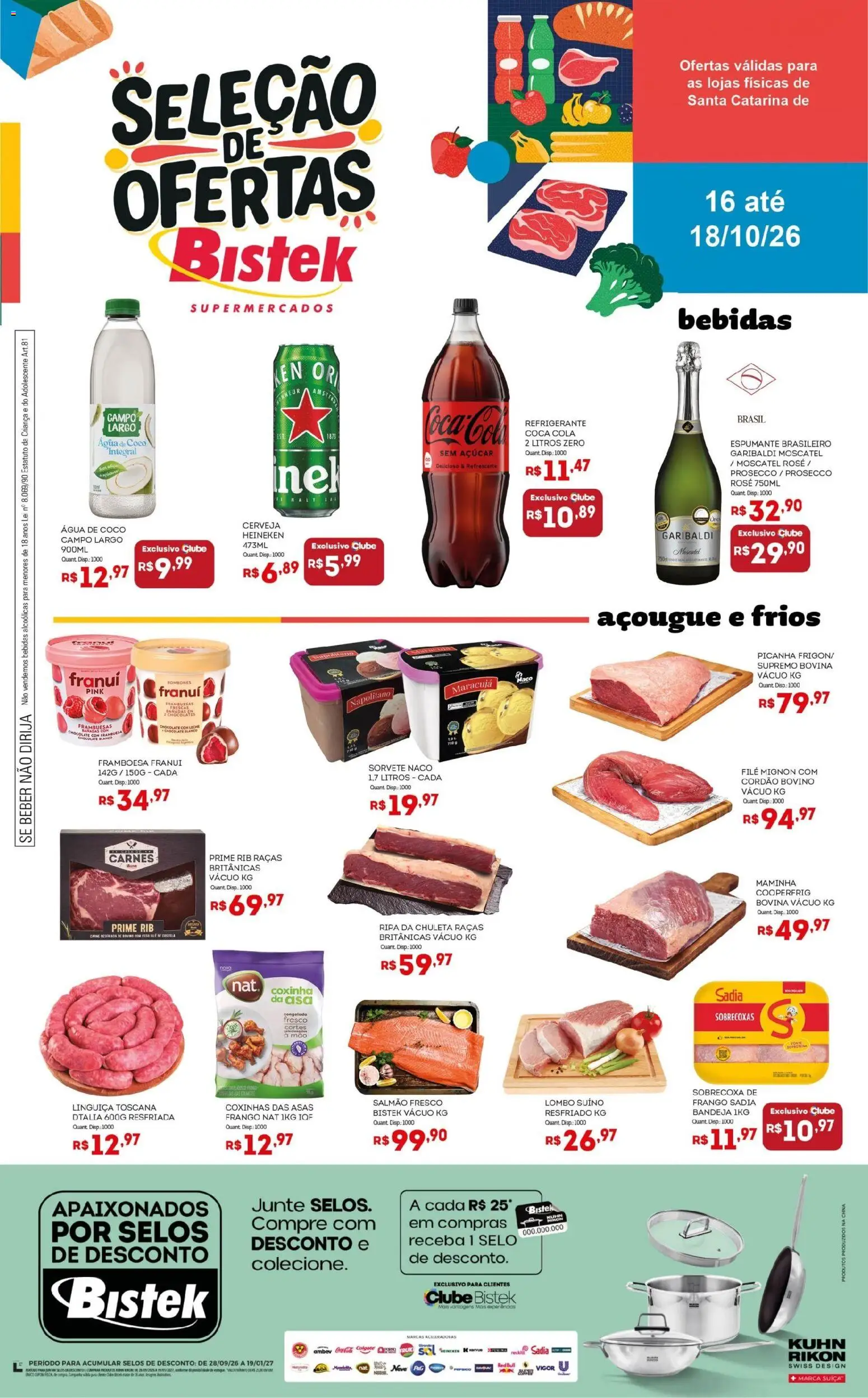 Pré-Visualização do folheto "Bistek Supermercados ofertas Seleção" da loja Bistek Supermercados válido a partir de 16/10/2026