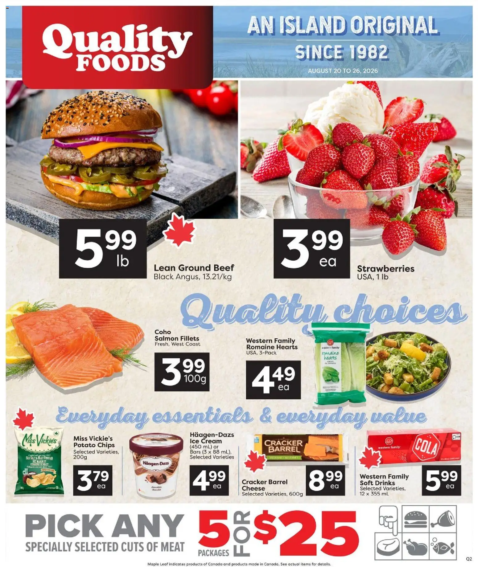Preview of leaflet Quality Foods weekly flyer / circulaire from shop Quality Foods is valid from Aug 20, 2026