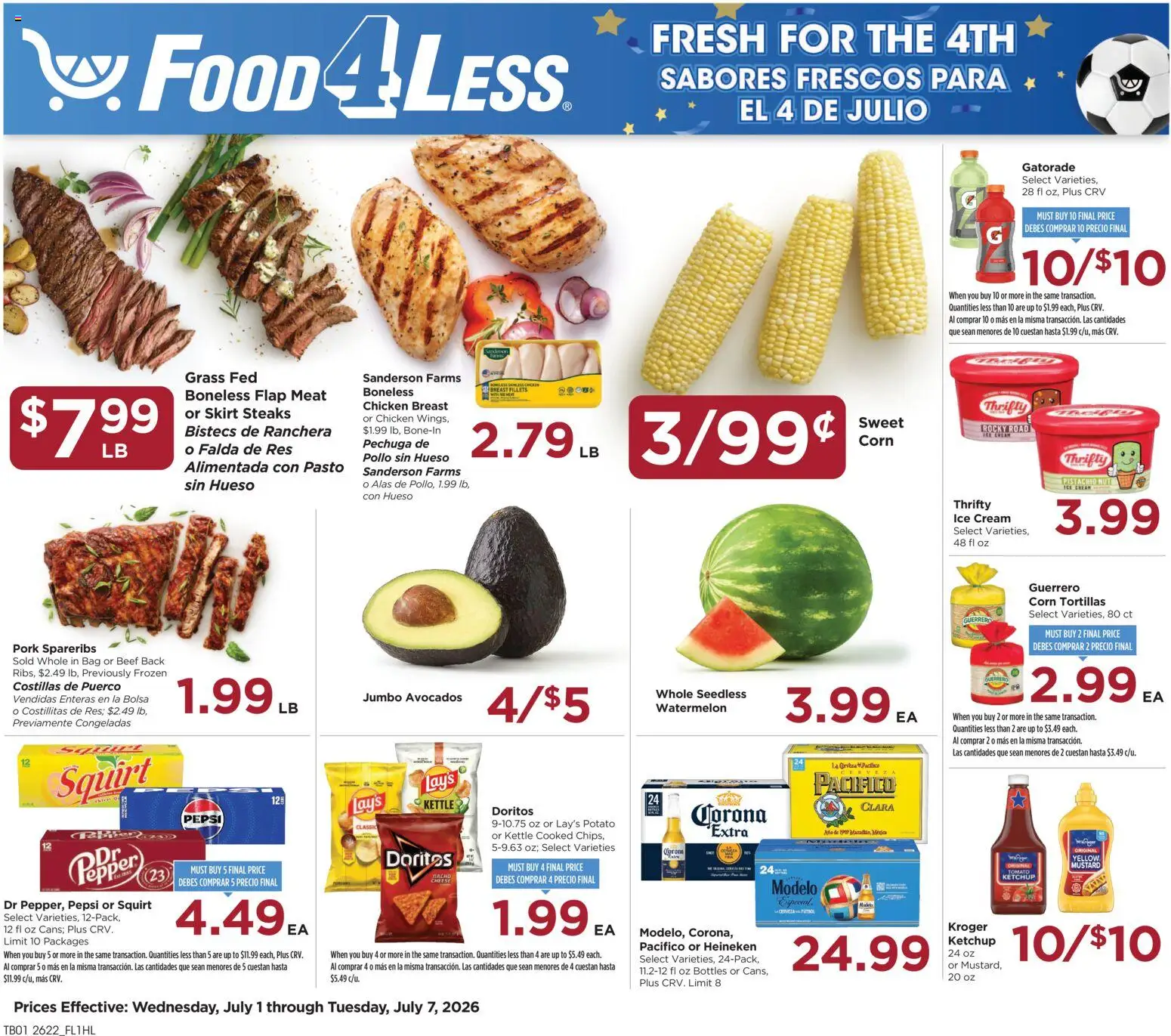 Ad Preview of Food 4 Less Food 4 Less Weekly Ad from 07/01/2026