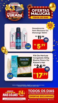 Pré-Visualização do folheto "Semar Supermercado ofertas Malucas" da loja Semar Supermercado válido a partir de 10/10/2026