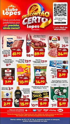 Pré-Visualização do folheto "Lopes Supermercados ofertas Clube" da loja Lopes Supermercados válido a partir de 07/10/2026