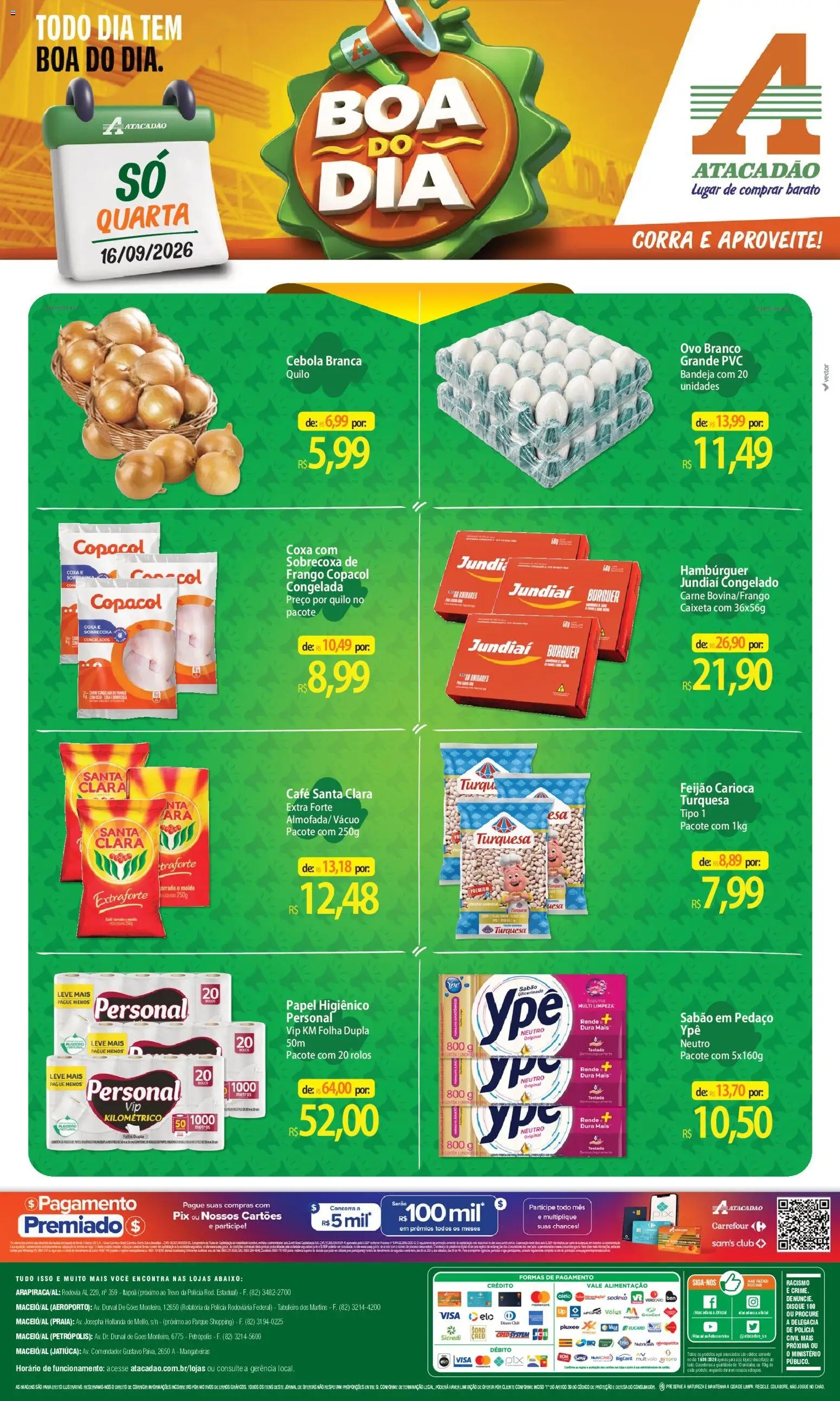 Pré-Visualização do folheto "Atacadão ofertas - AL" da loja Atacadão válido a partir de 16/09/2026