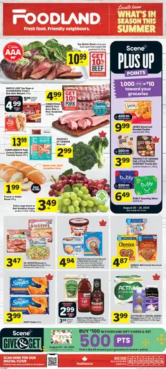 Un aperçu du dépliant Foodland weekly flyer / circulaire du magasin Foodland est valide à partir 20 août 2026