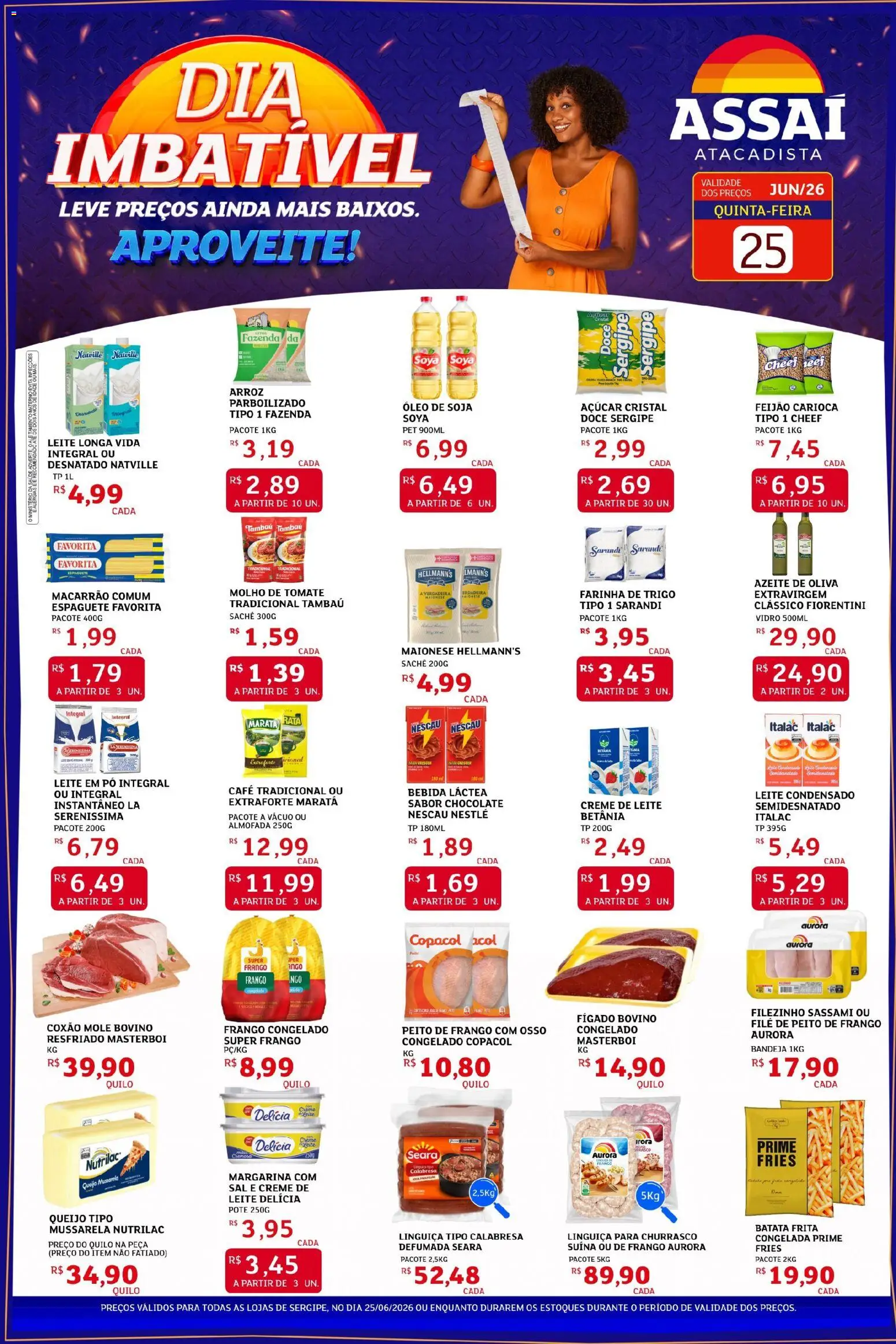 Pré-Visualização do folheto "Assaí Atacadista ofertas - SE" da loja Assaí Atacadista válido a partir de 25/06/2026