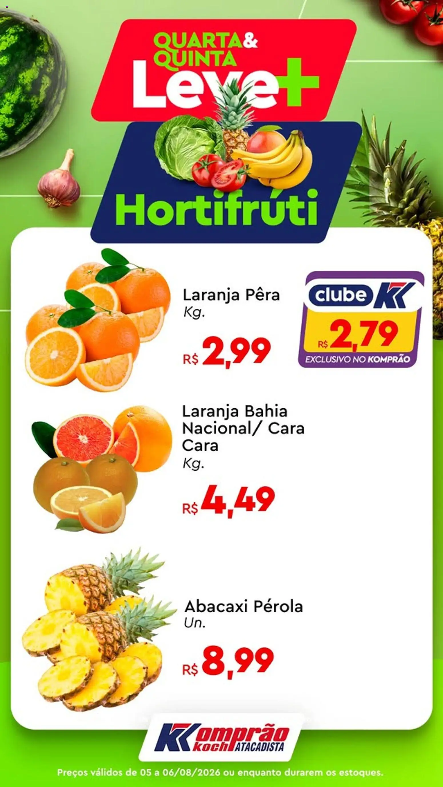 Pré-Visualização do folheto "Komprao Atacadista ofertas Hortifruti" da loja Komprao Atacadista válido a partir de 05/08/2026