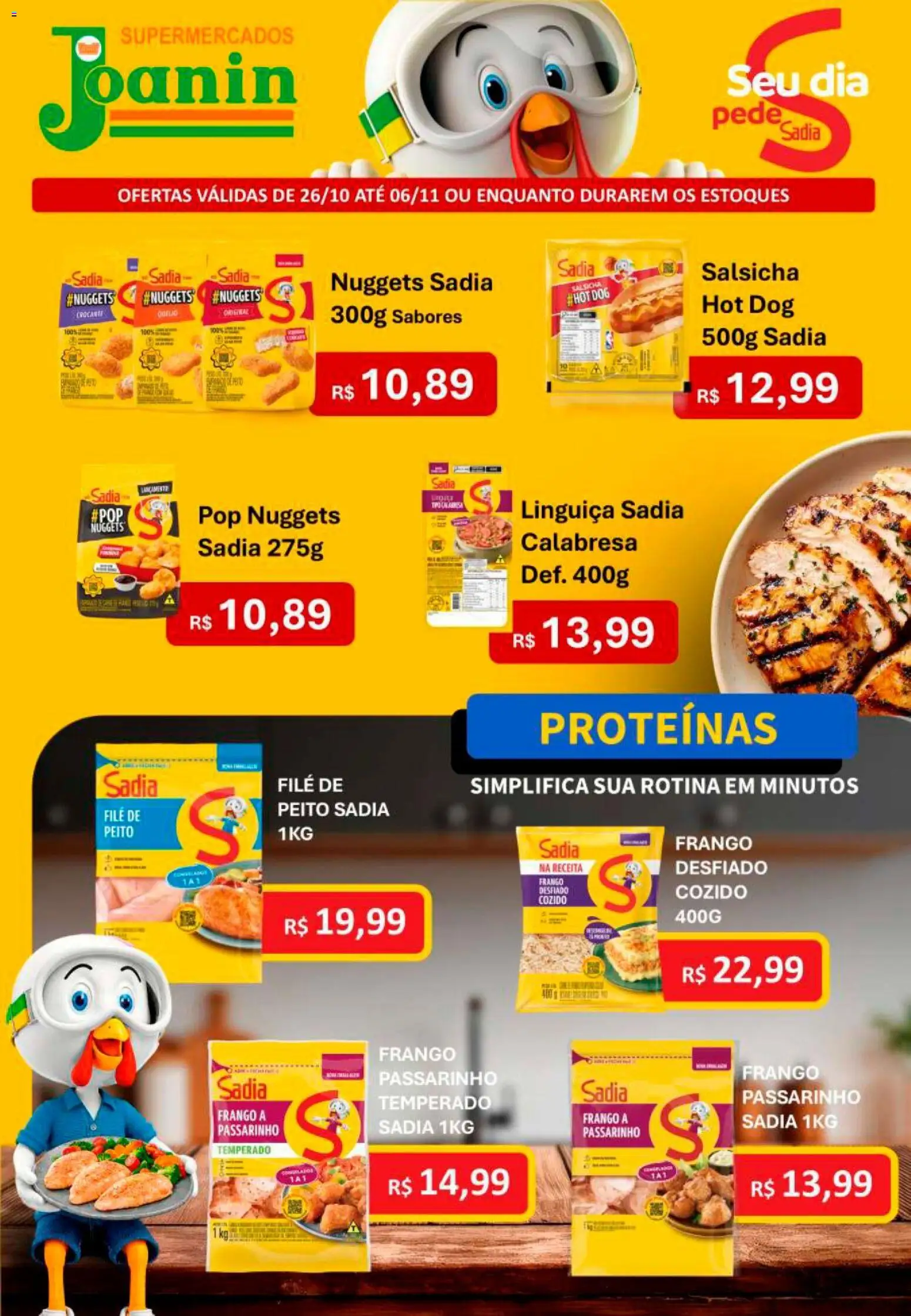 Pré-Visualização do folheto "Supermercados Joanin ofertas BRF" da loja Supermercados Joanin válido a partir de 26/10/2026