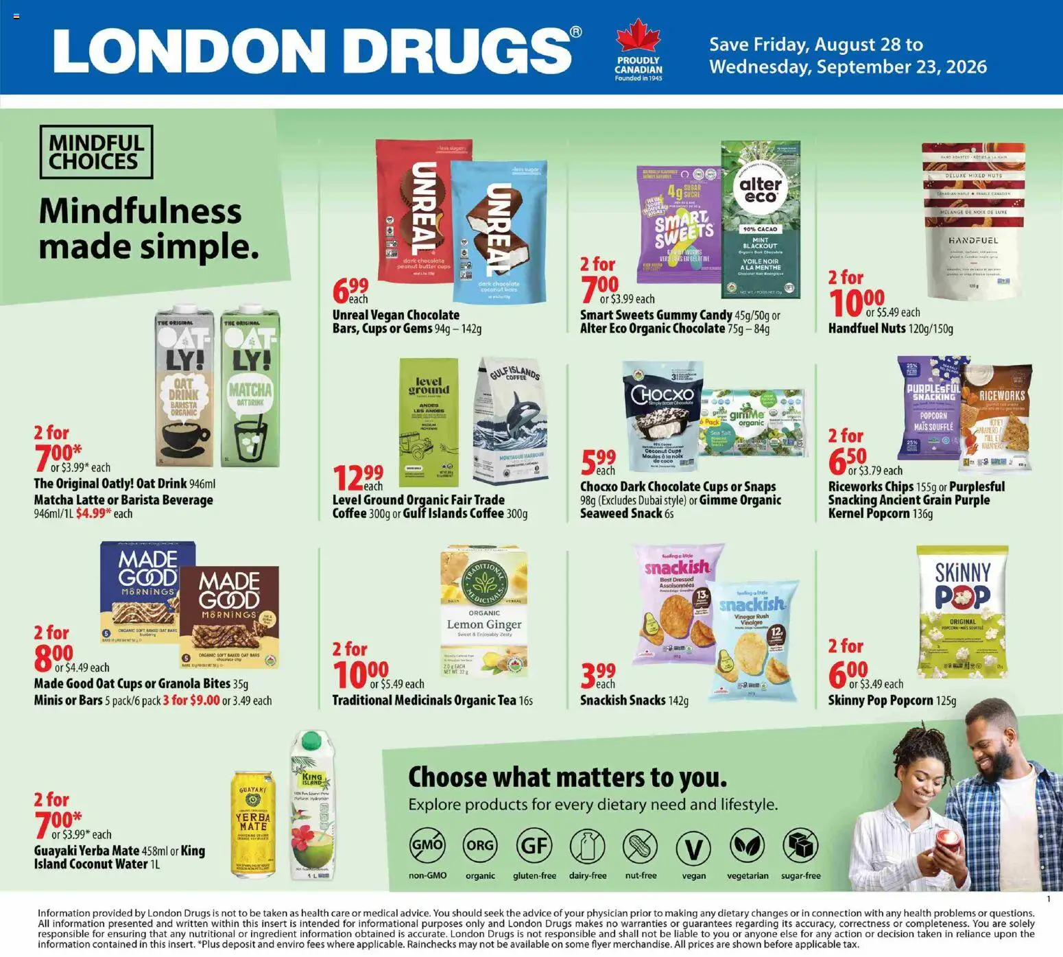 Preview of leaflet London Drugs flyer - Mindful Choices Insert from shop London Drugs is valid from Aug 28, 2026