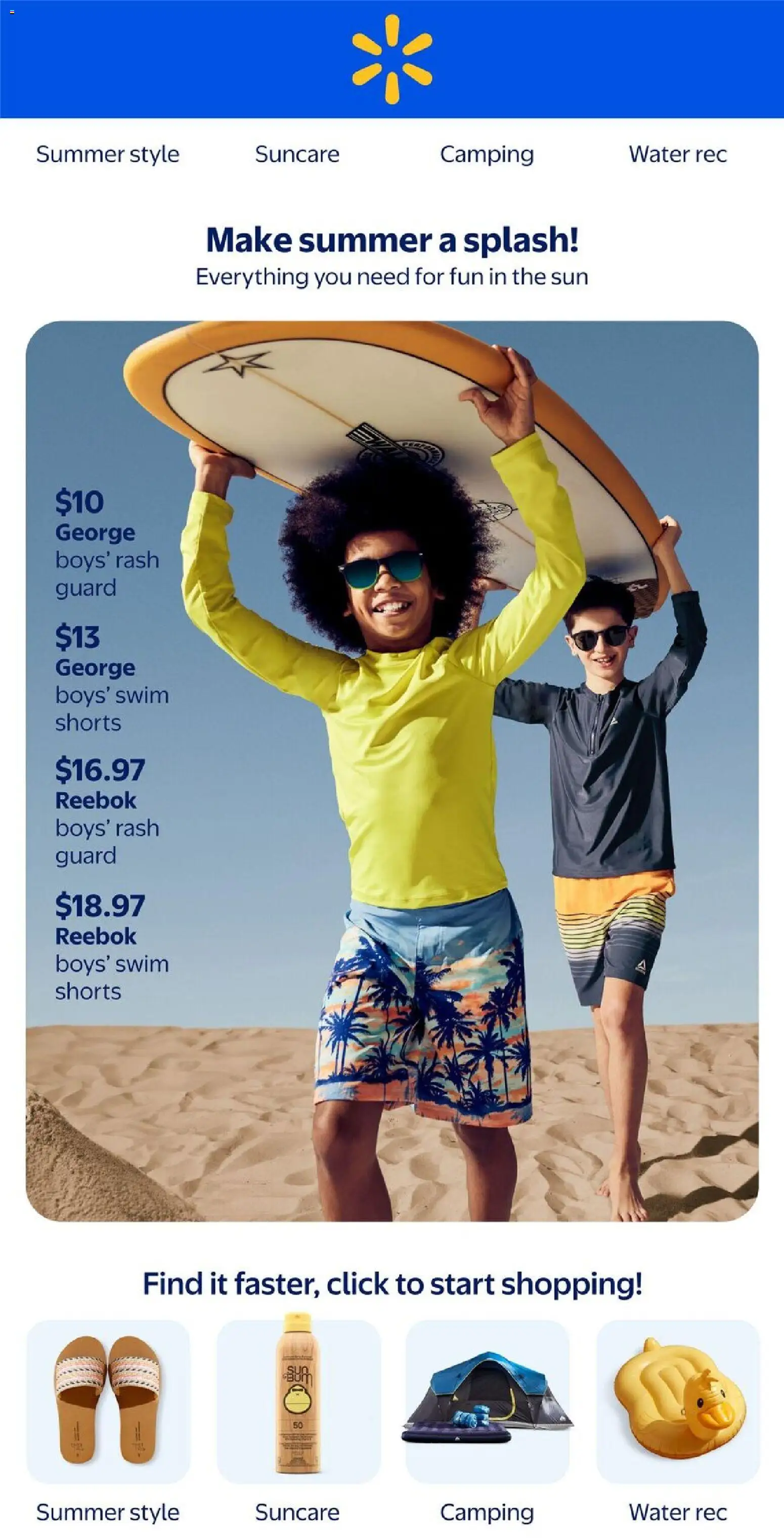 Preview of leaflet Walmart flyer - Make summera splash! from shop Walmart is valid from May 07, 2026