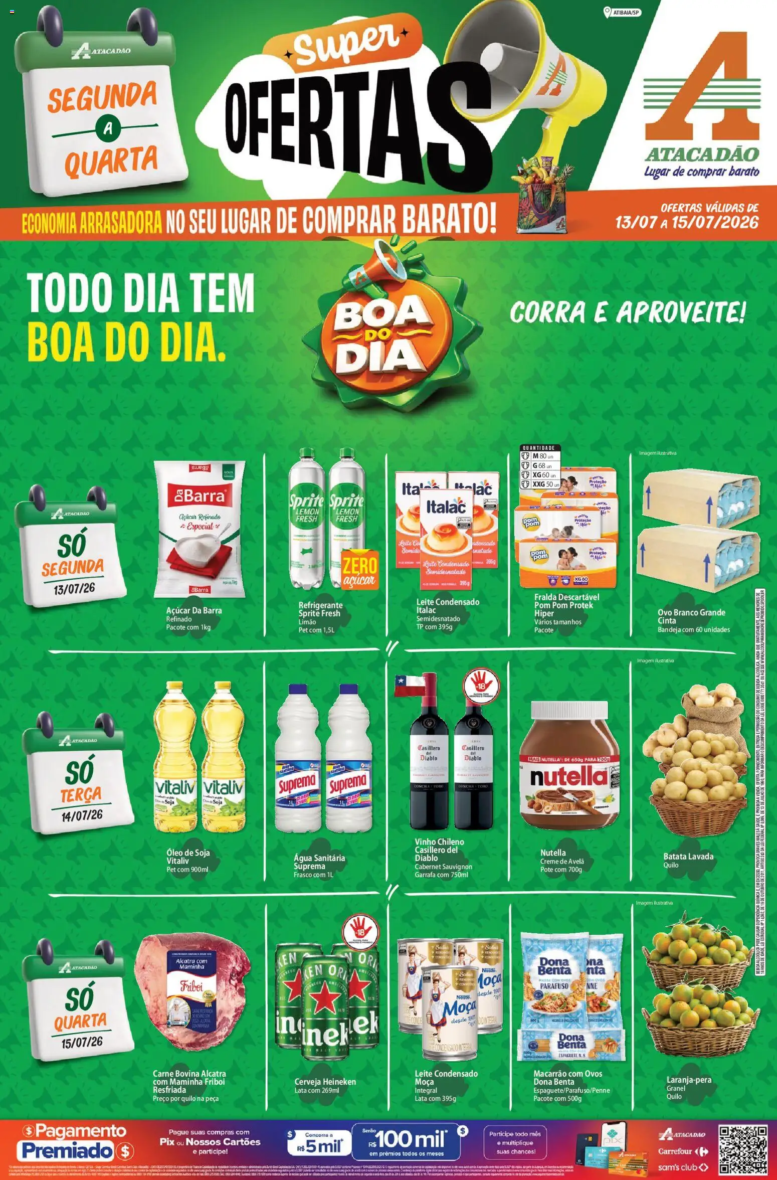 Pré-Visualização do folheto "Atacadão ofertas - SP" da loja Atacadão válido a partir de 13/07/2026