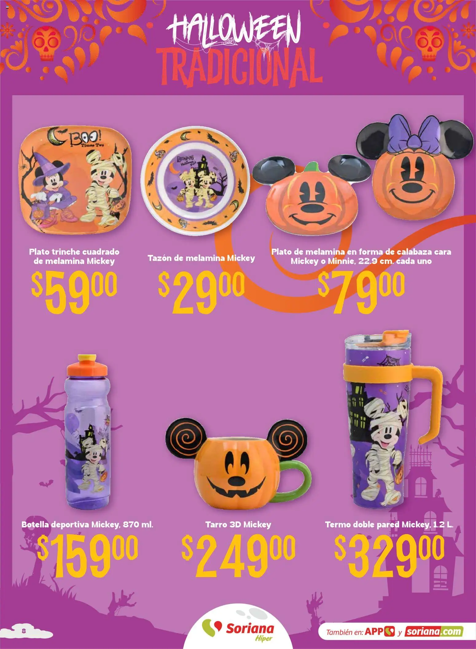 Vista previa las ofertas de la tienda Soriana - Soriana Halloween y Día de muertos Híper Nacional desde el 08/09/2026 