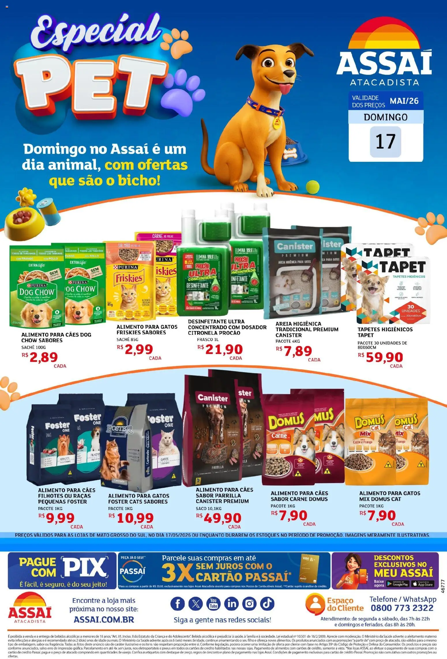 Pré-Visualização do folheto "Assaí Atacadista ofertas - MS" da loja Assaí Atacadista válido a partir de 17/05/2026