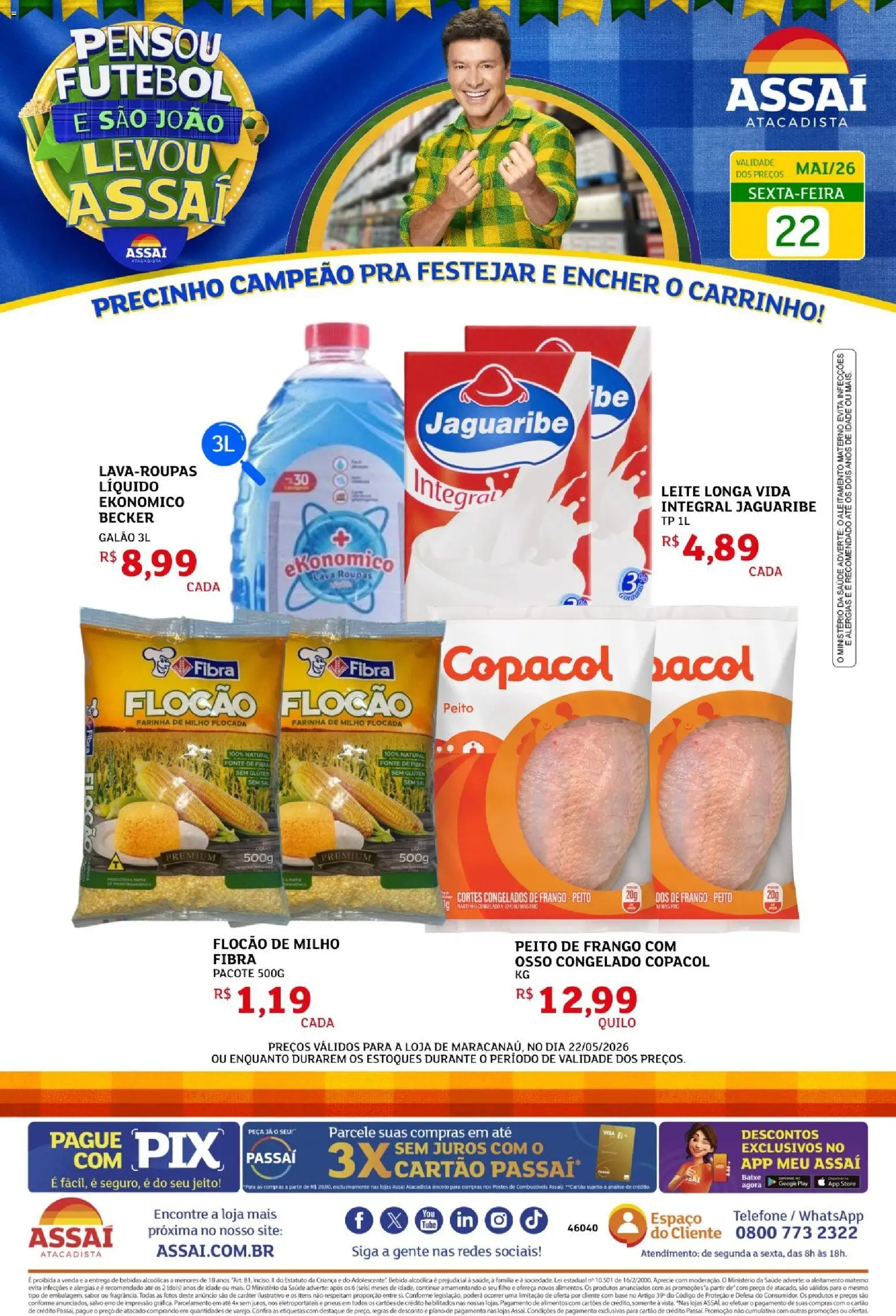 Pré-Visualização do folheto "Assaí Atacadista ofertas - CE" da loja Assaí Atacadista válido a partir de 22/05/2026