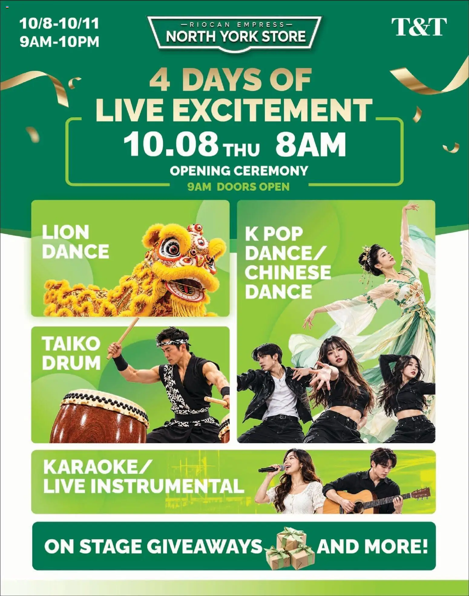 Preview of leaflet T&T Supermarket flyer - North York Store Opening Ceremony Events from shop T&T Supermarket is valid from Oct 08, 2026