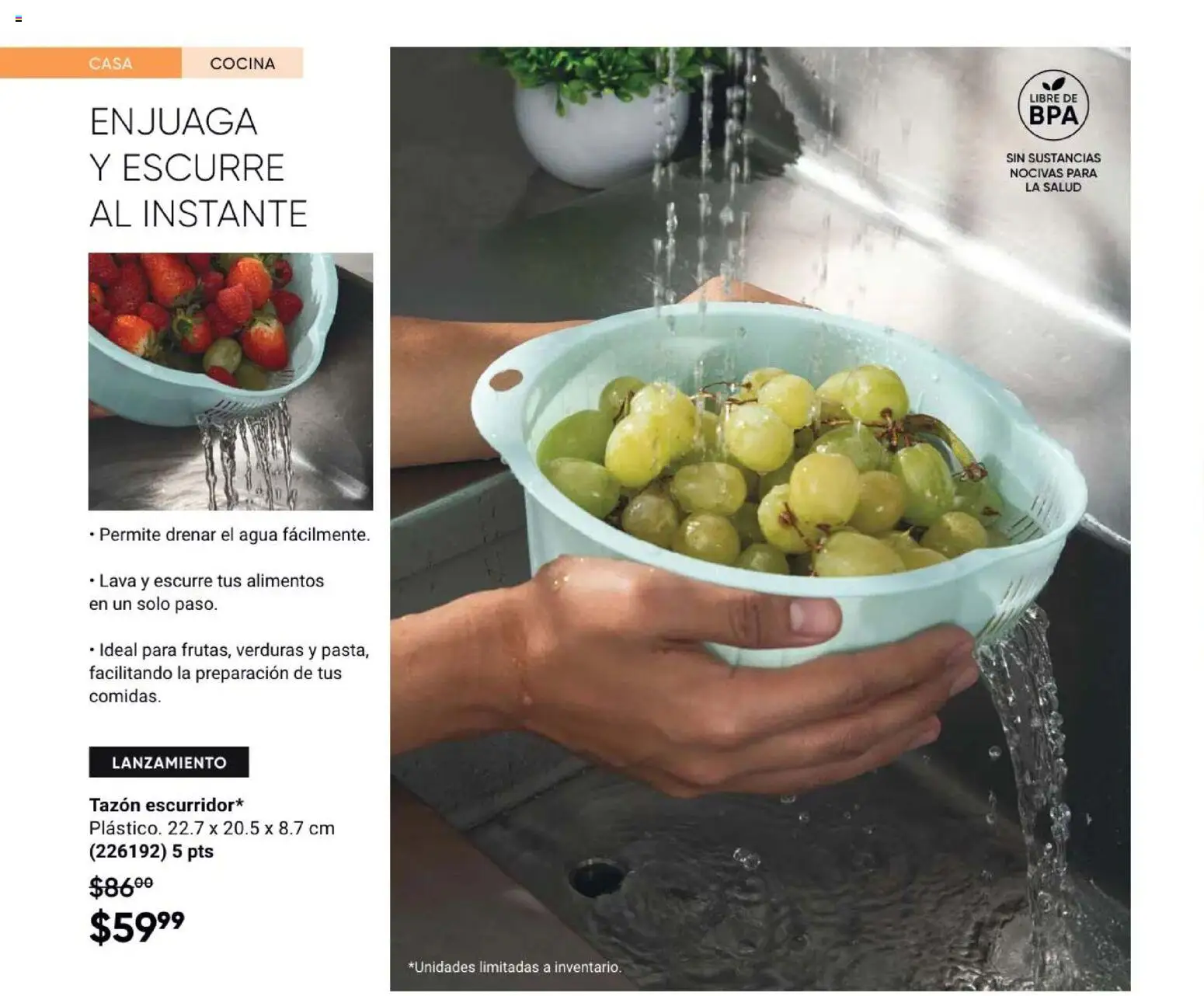 Vista previa las ofertas de la tienda AVON - Casa & Estilo 4 2026 desde el 20/02/2026 - Agua, Cocina, Verduras, Alimentos, Bowl