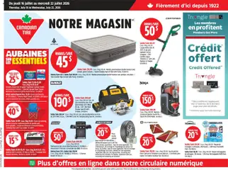 Un aperçu du dépliant Canadian Tire circulaire du magasin Canadian Tire est valide à partir 16 juill. 2026