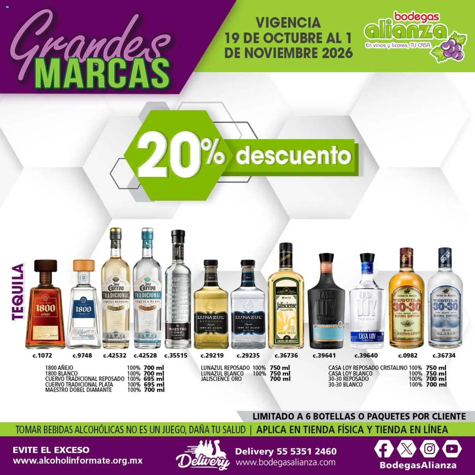 Vista previa las ofertas de la tienda Bodegas Alianza - Bodegas Alianza catálogo Grandes Marcas desde el 19/10/2026 