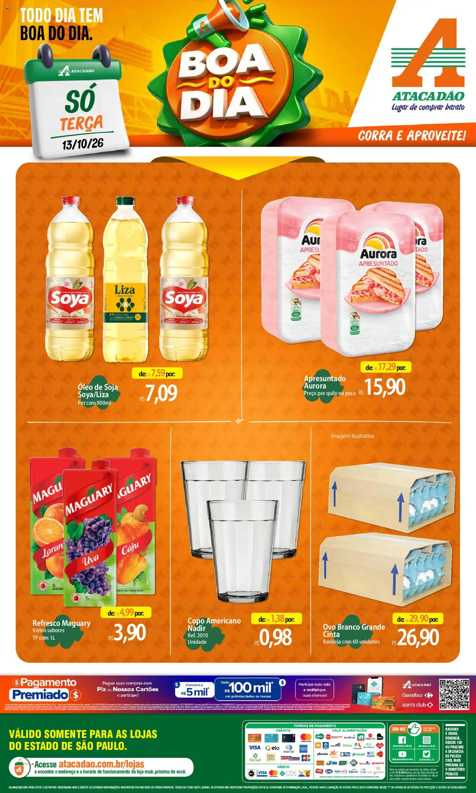 Pré-Visualização do folheto "Atacadão ofertas - SP" da loja Atacadão válido a partir de 13/10/2026