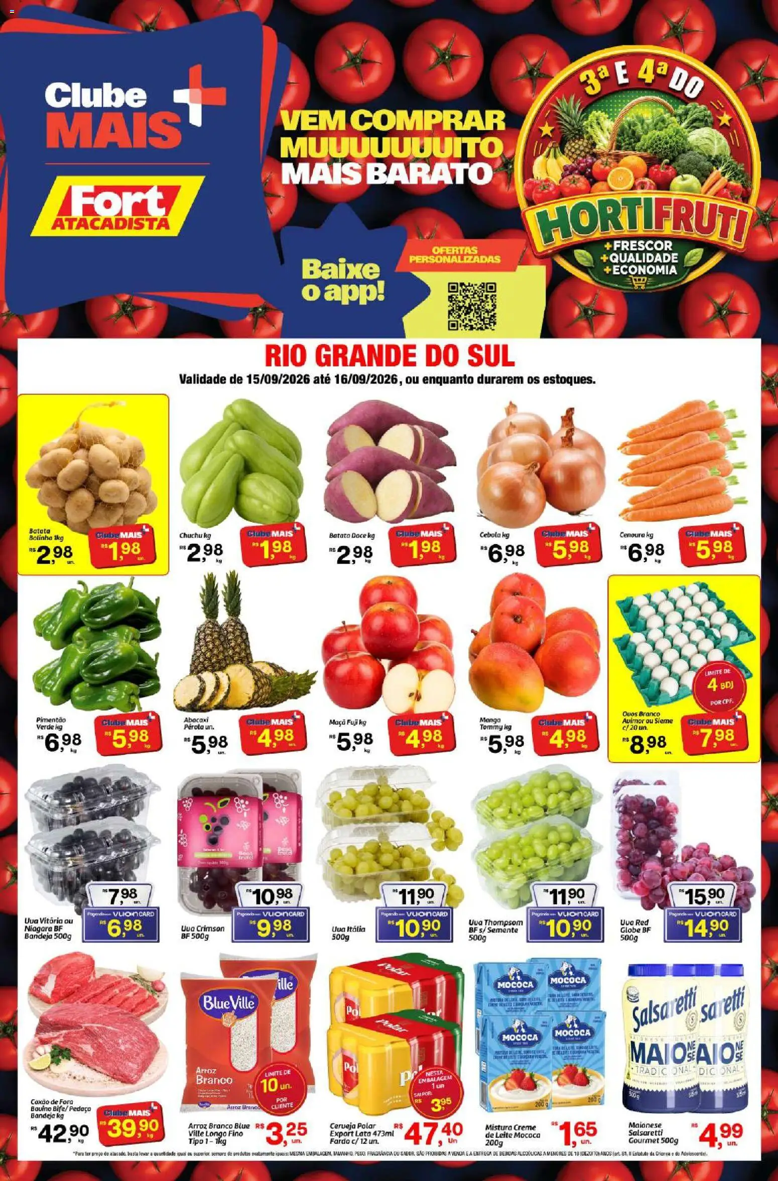 Pré-Visualização do folheto "Fort Atacadista ofertas Hortifruti" da loja Fort Atacadista válido a partir de 15/09/2026