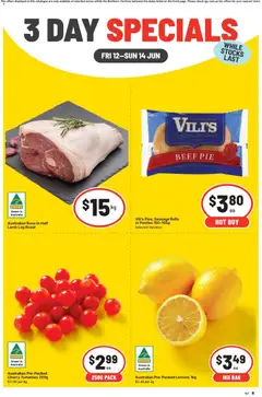 Preview of catalogue IGA 3 Day Specials NT from shop IGA valid 12/06/2026