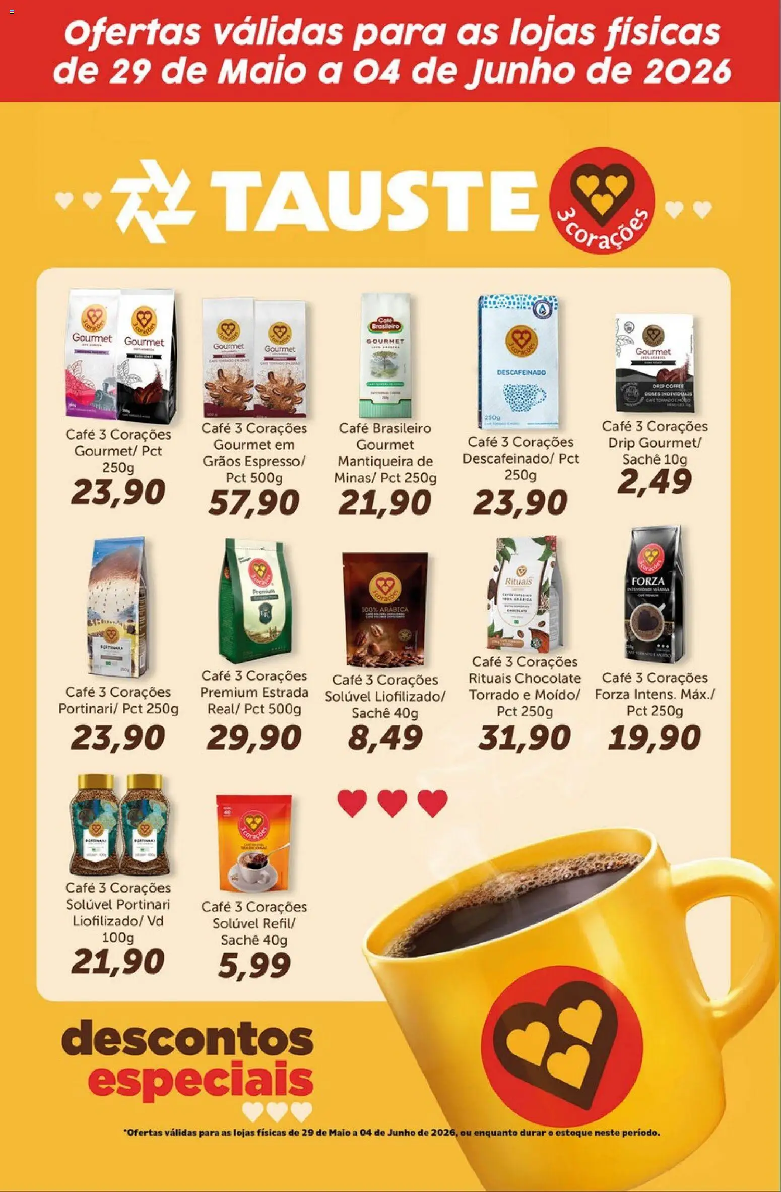 Pré-Visualização do folheto "Tauste ofertas 3 Corações" da loja Tauste válido a partir de 29/05/2026