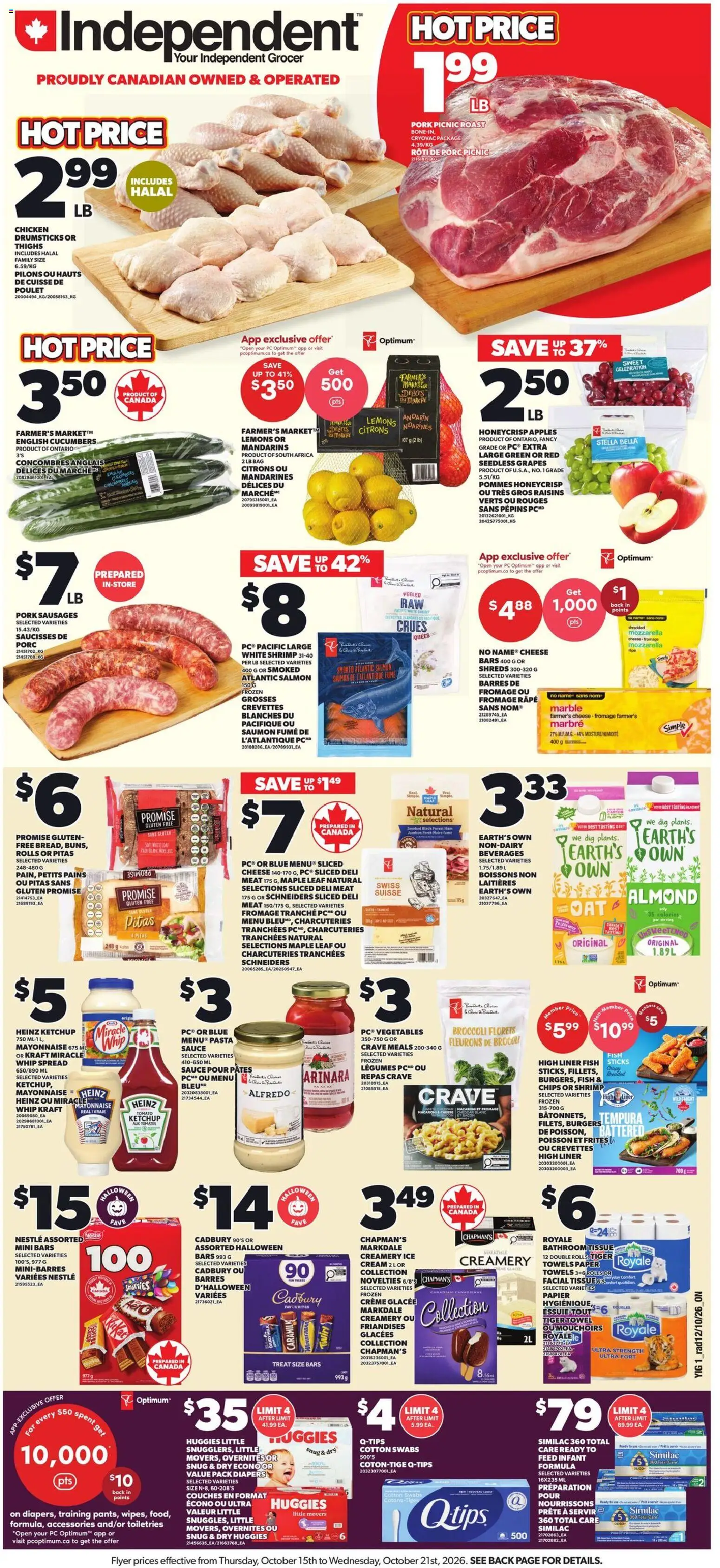 Preview of leaflet Independent Grocer weekly flyer / circulaire from shop Independent Grocer is valid from Oct 15, 2026