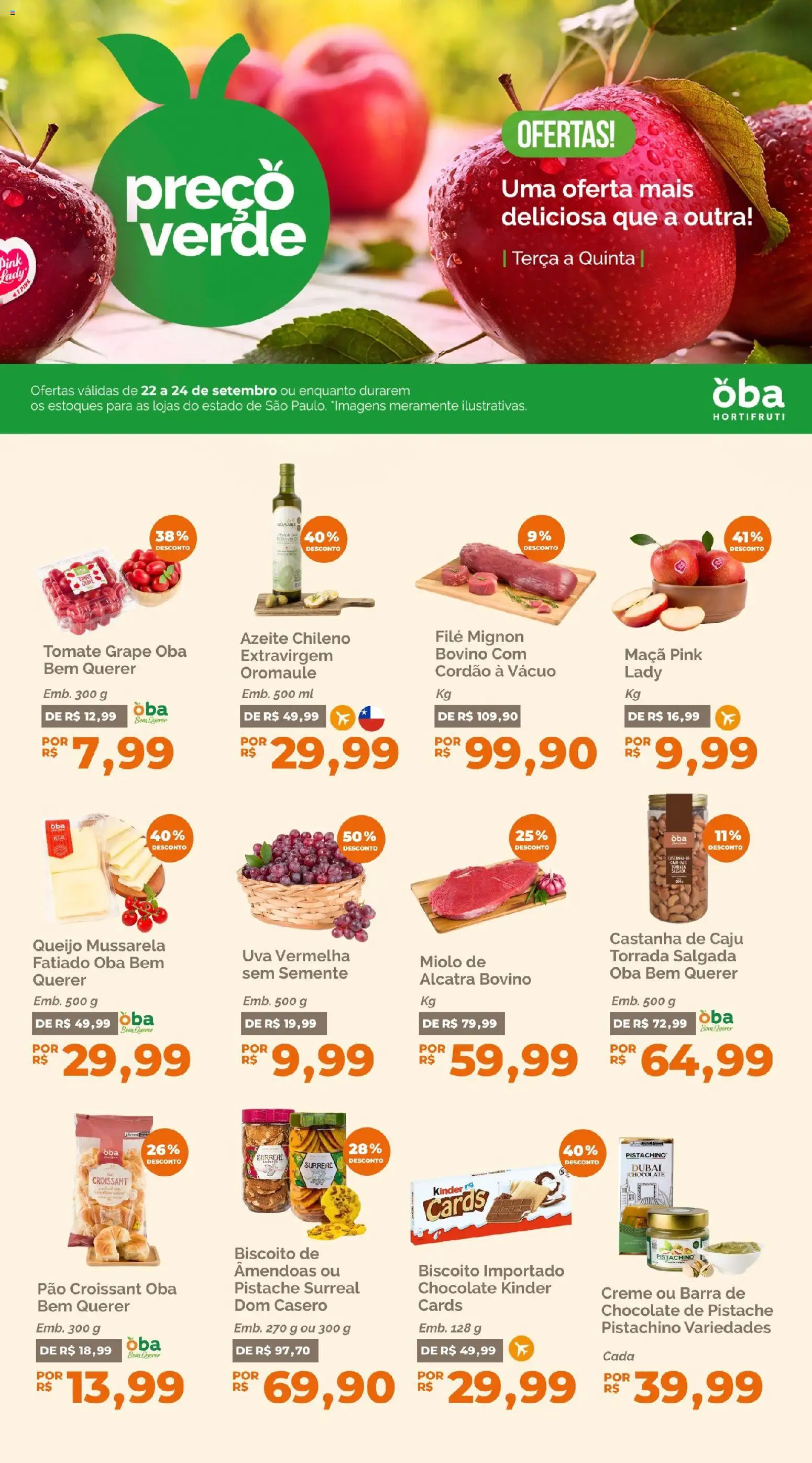 Pré-Visualização do folheto "Oba Hortifruti - Ofertas da semana" da loja Oba Hortifruti válido a partir de 22/09/2026