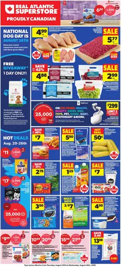 Un aperçu du dépliant Atlantic Superstore weekly flyer / circulaire du magasin Atlantic Superstore est valide à partir 20 août 2026