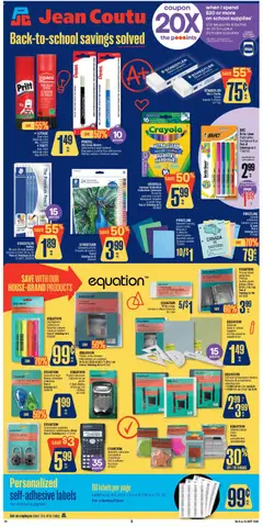 Preview of leaflet Jean Coutu flyer - School Booklet from shop Jean Coutu is valid from Aug 06, 2026