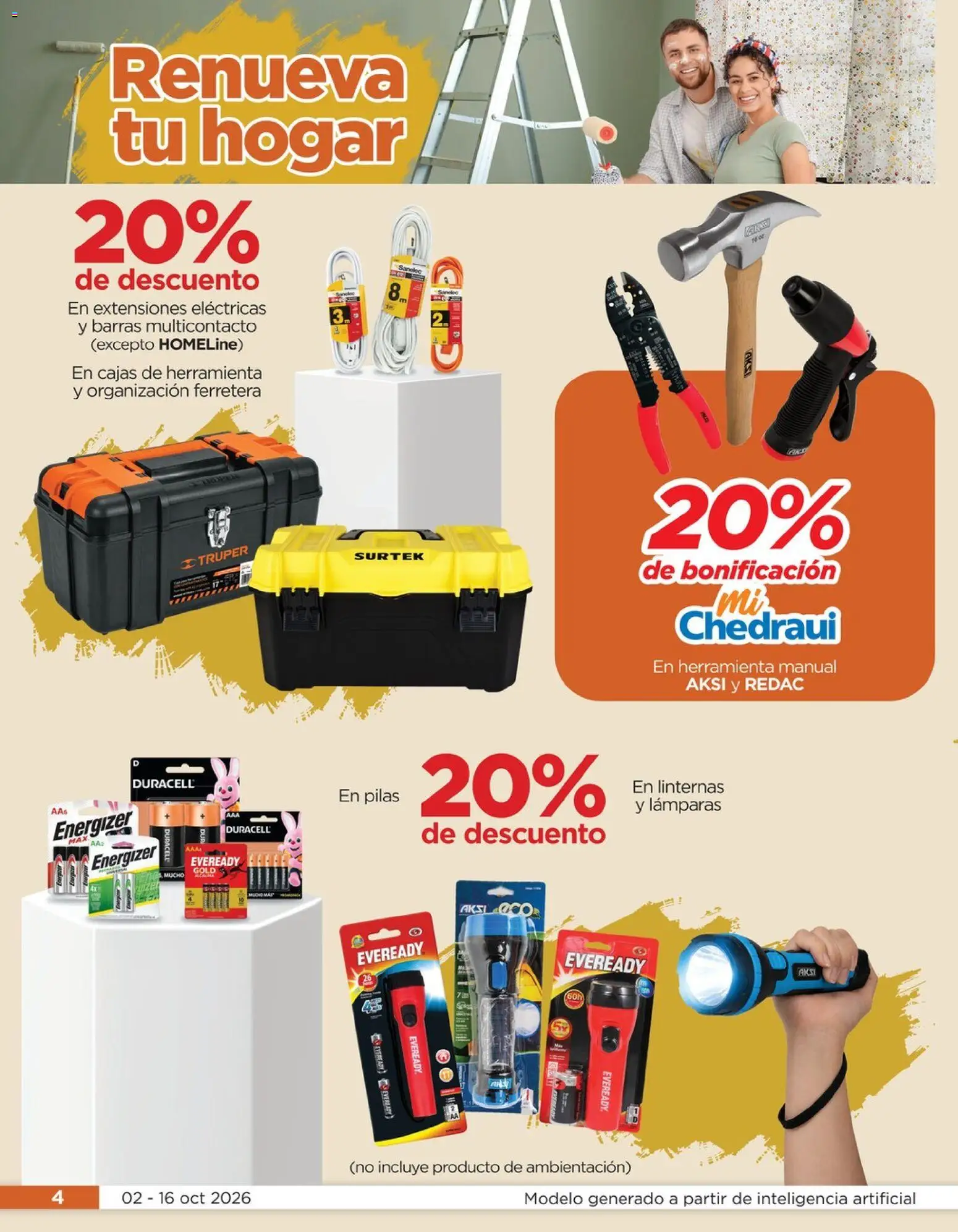 Vista previa las ofertas de la tienda Chedraui - Chedraui folleto Renueva tu hogar Llevarte más cuesta menos desde el 02/10/2026 