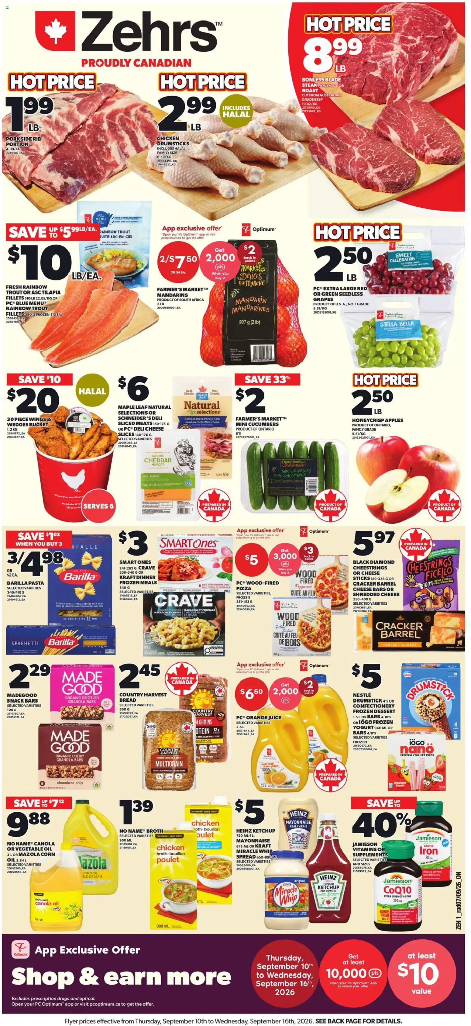 Preview of leaflet Zehrs weekly flyer / circulaire from shop Zehrs is valid from Sep 10, 2026