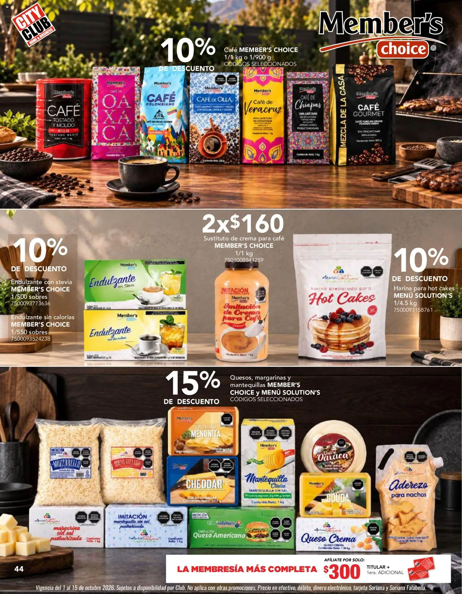 Vista previa las ofertas de la tienda City Club - City Club catálogo desde el 01/10/2026 - Mantequilla, Queso, Queso crema, Olla, Harina, Queso Cheddar, Mozzarella, Margarina