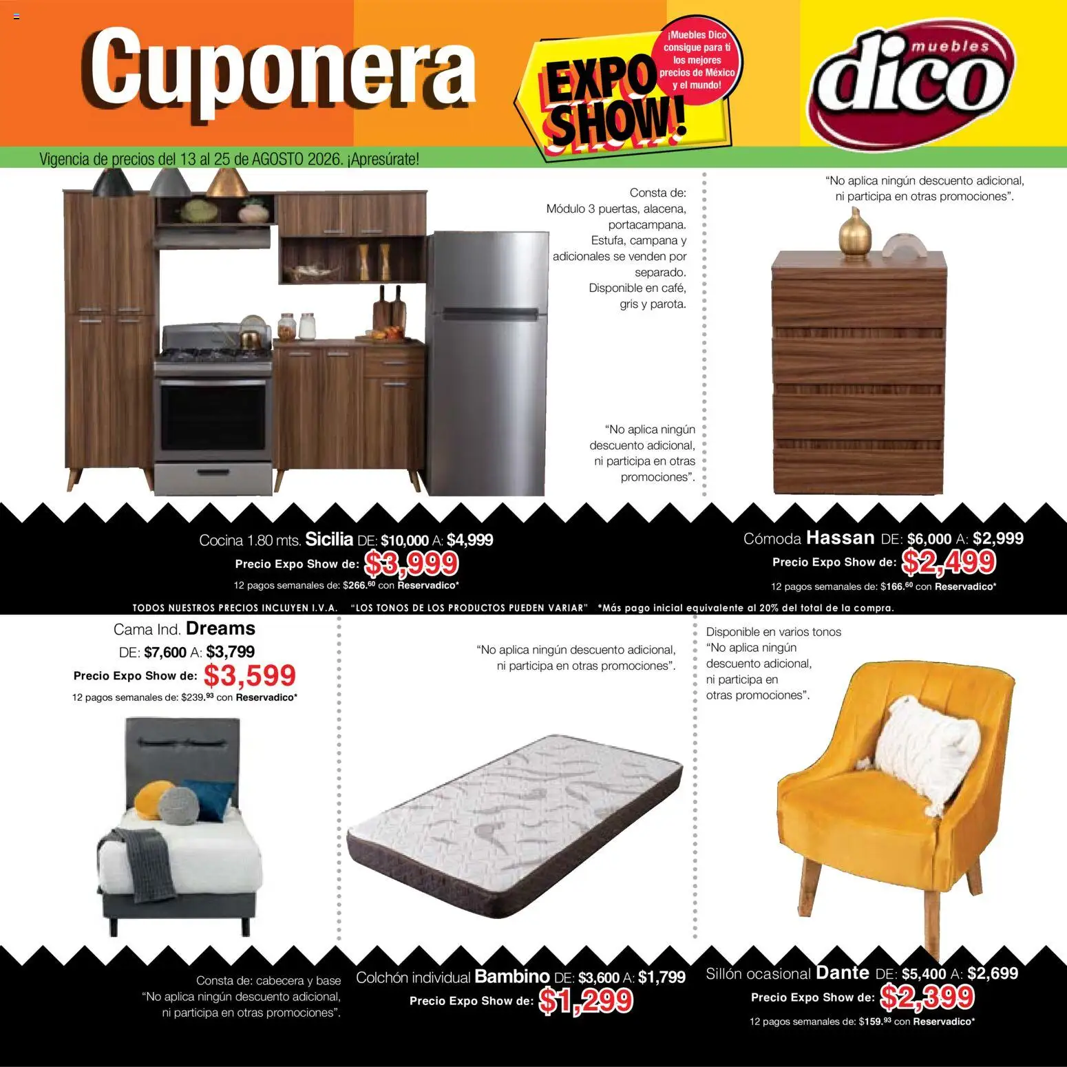Vista previa las ofertas de la tienda Muebles Dico - Muebles Dico catálogo Expo Show desde el 13/08/2026 