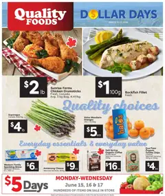 Un aperçu du dépliant Quality Foods weekly flyer / circulaire du magasin Quality Foods est valide à partir 11 juin 2026