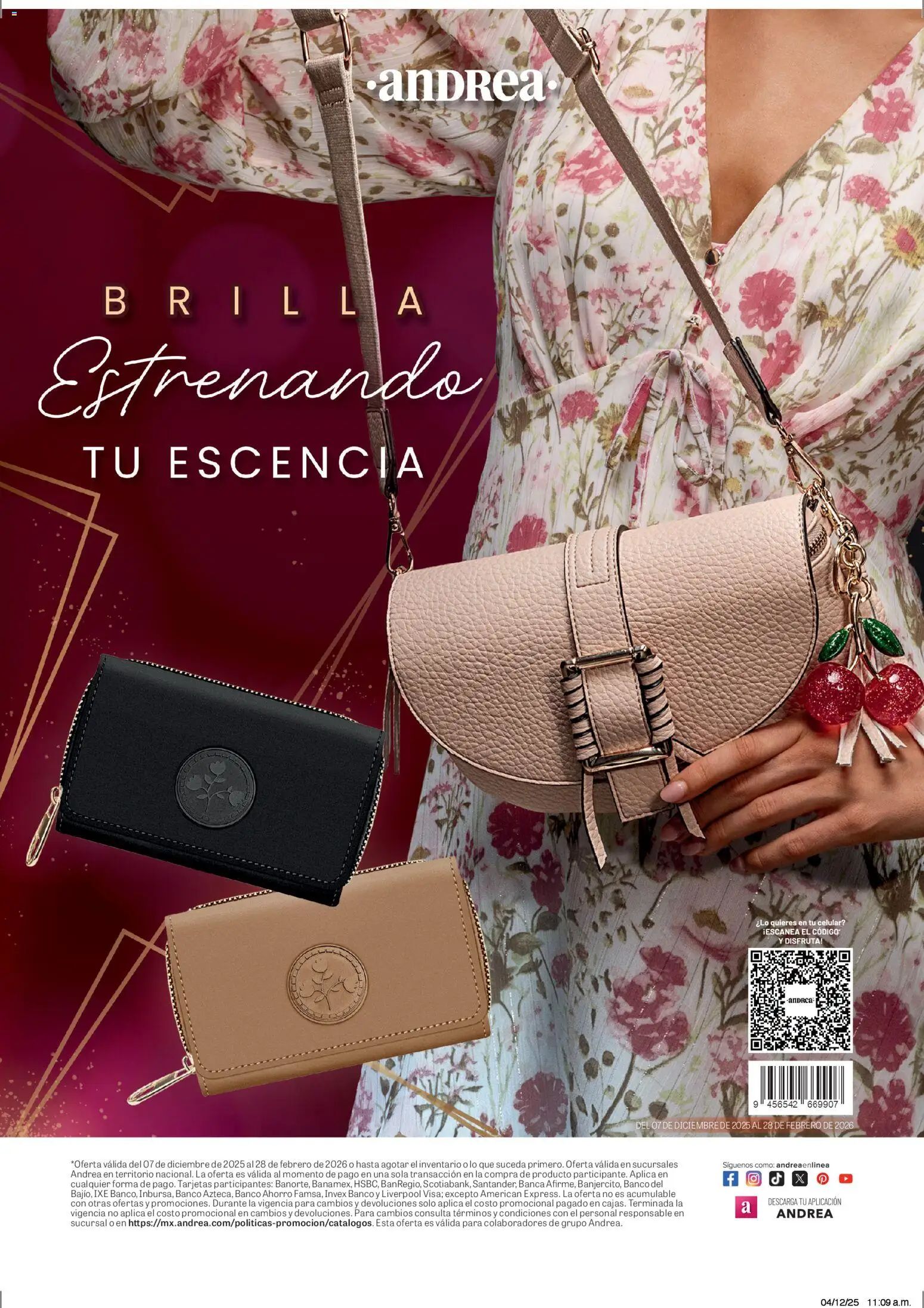 Vista previa las ofertas de la tienda Andrea - Catálogo Accesorízate esta Navidad desde el 07/12/2025 - Banco
