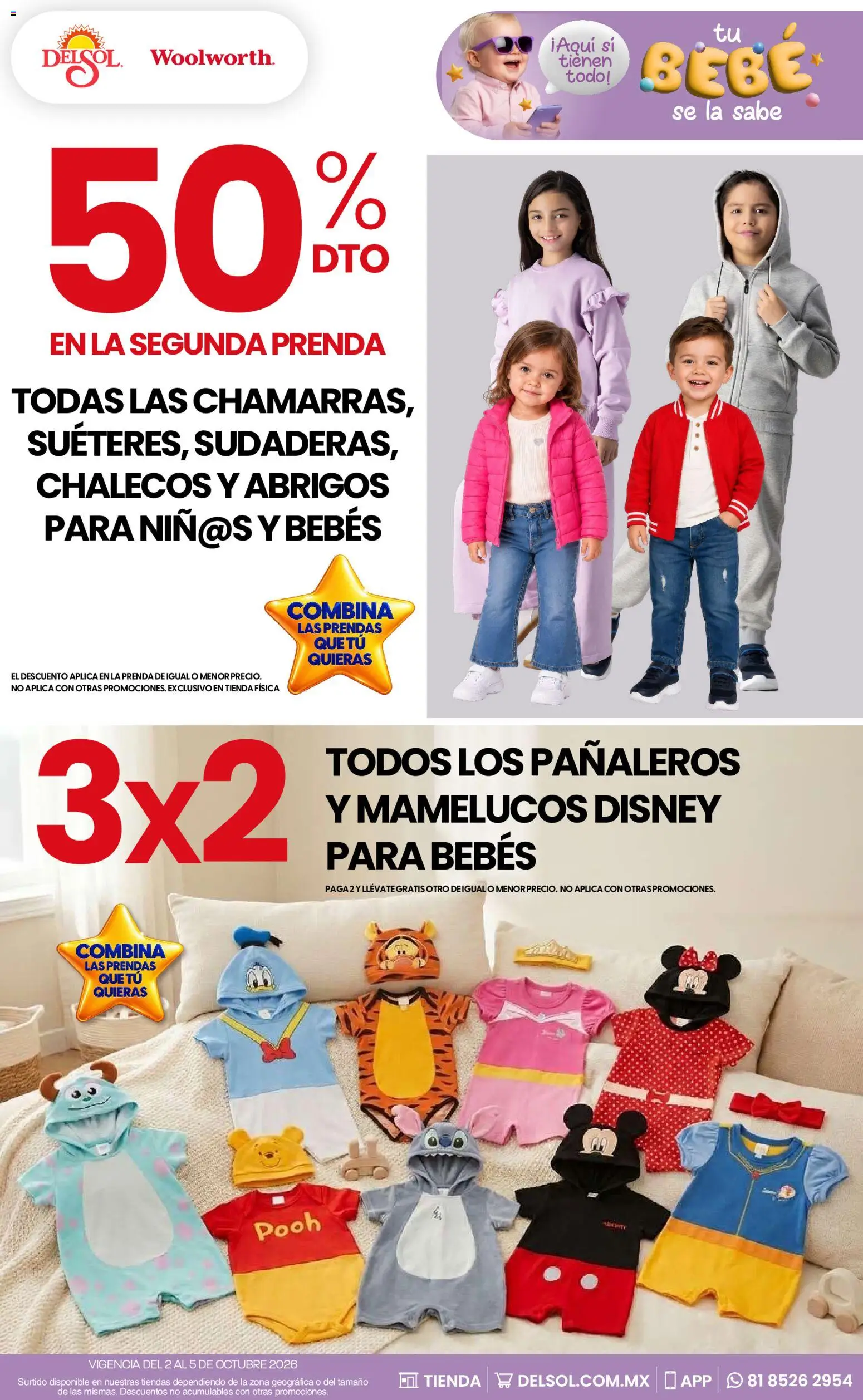 Vista previa las ofertas de la tienda Del Sol y Woolworth - Del Sol y Woolworth catálogo Tu bebé se la sabe desde el 02/10/2026 