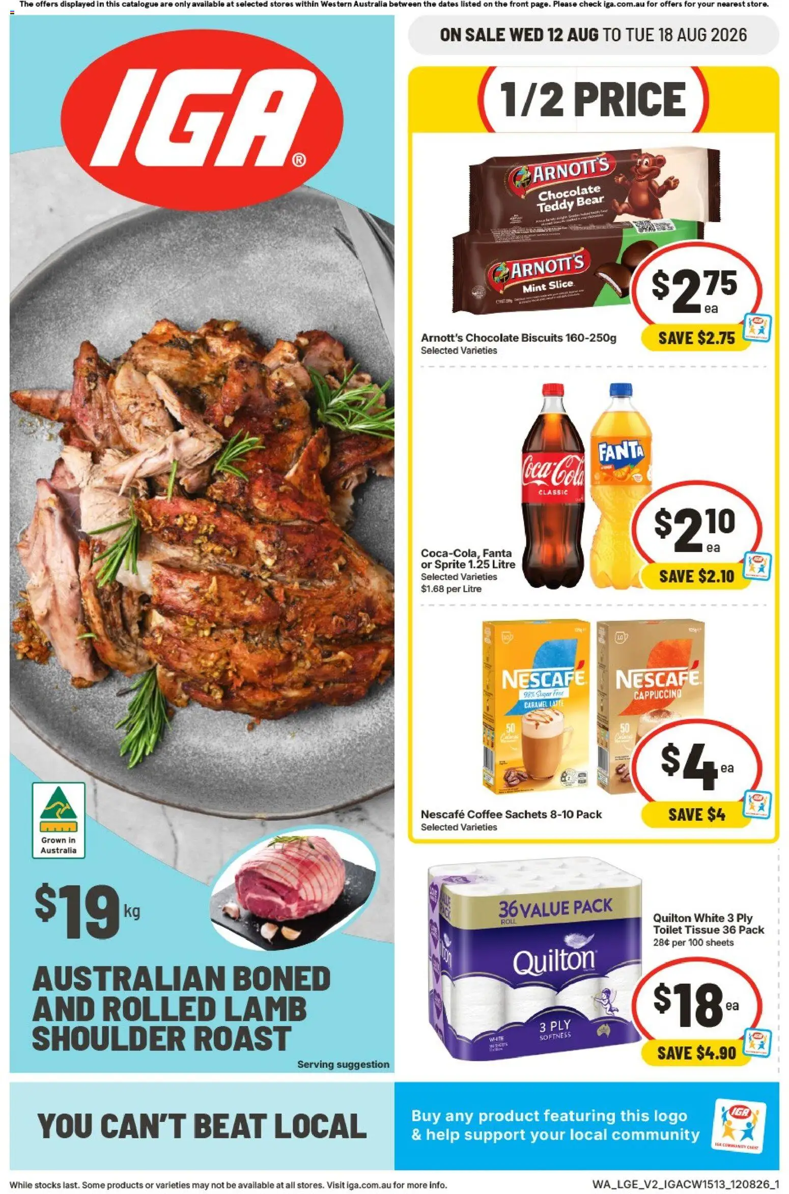 Preview of catalogue IGA catalogue WA from shop IGA valid 12/08/2026