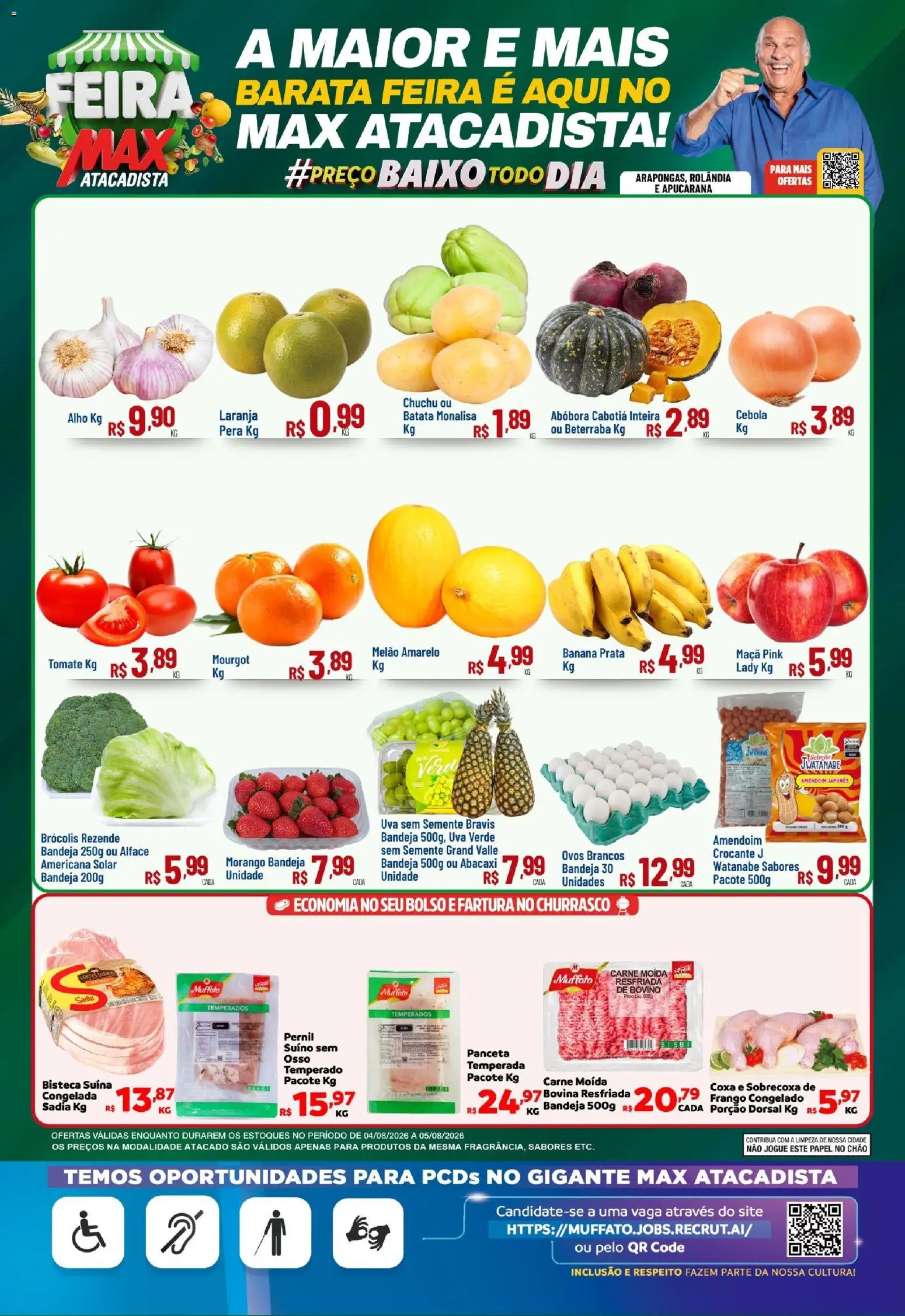 Pré-Visualização do folheto "Max Atacadista ofertas Feira" da loja Max Atacadista válido a partir de 04/08/2026