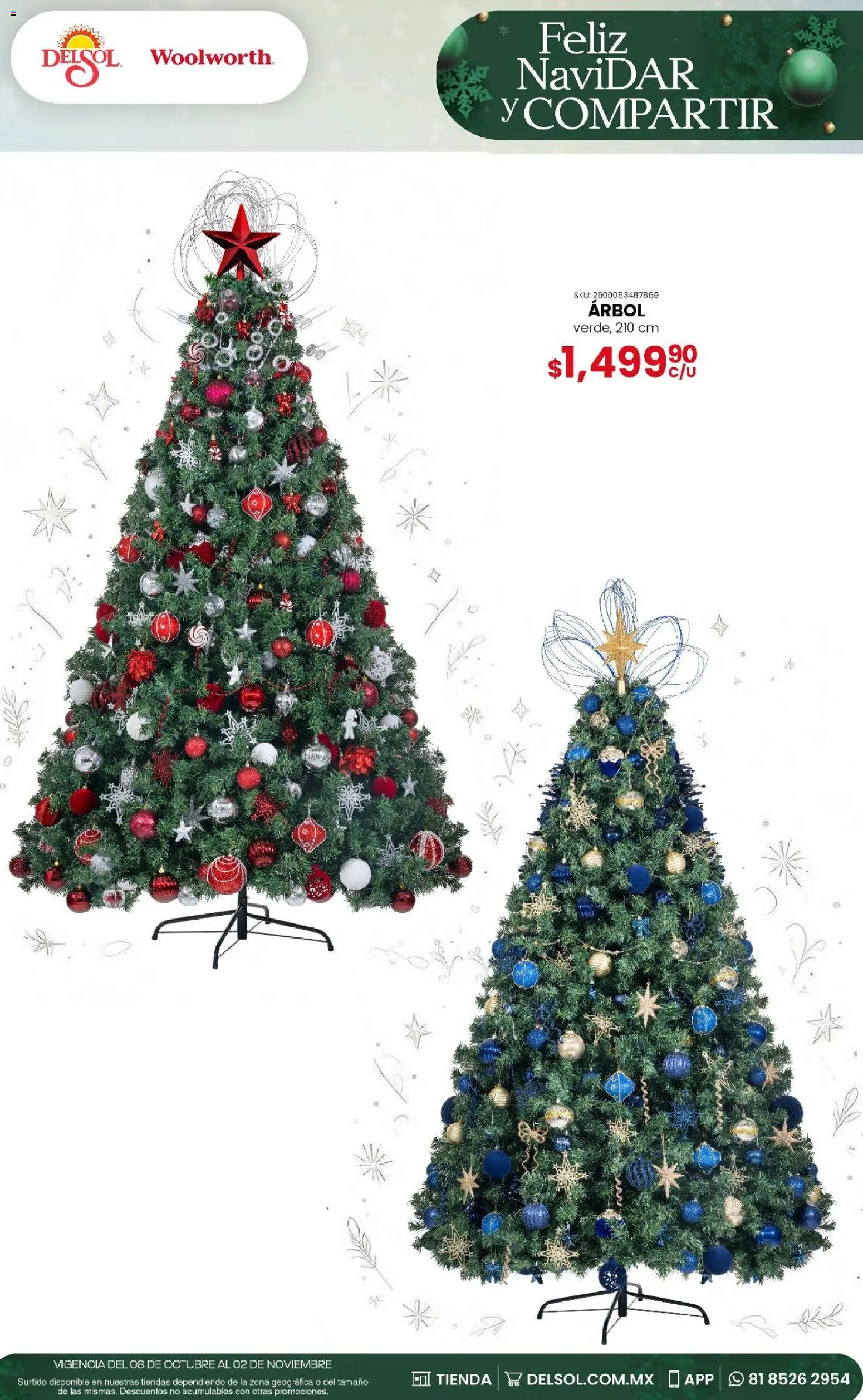 Vista previa las ofertas de la tienda Del Sol y Woolworth - Del Sol y Woolworth - Feliz NaviDar y Compartir desde el 08/10/2026 