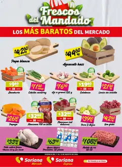 Vista previa las ofertas de la tienda Soriana - Soriana Frescos del Mandado Mercado: Sonora y Sinaloa desde el 11/08/2026 