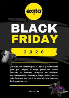  Vista previa del prospecto Éxito Black Friday aviso del almacen Éxito válida del 08/10/2026 al 