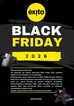  Vista previa del prospecto Éxito Black Friday aviso del almacen Éxito válida del 08/10/2026 al 