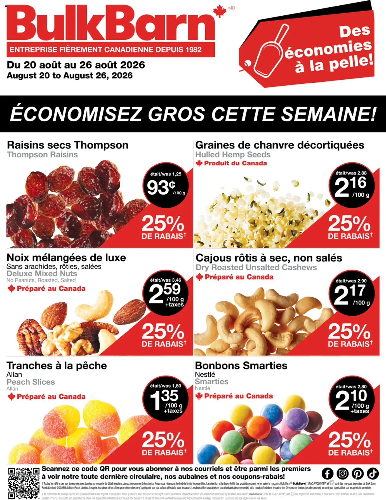Preview of leaflet Bulk Barn weekly flyer / circulaire from shop Bulk Barn is valid from Aug 20, 2026