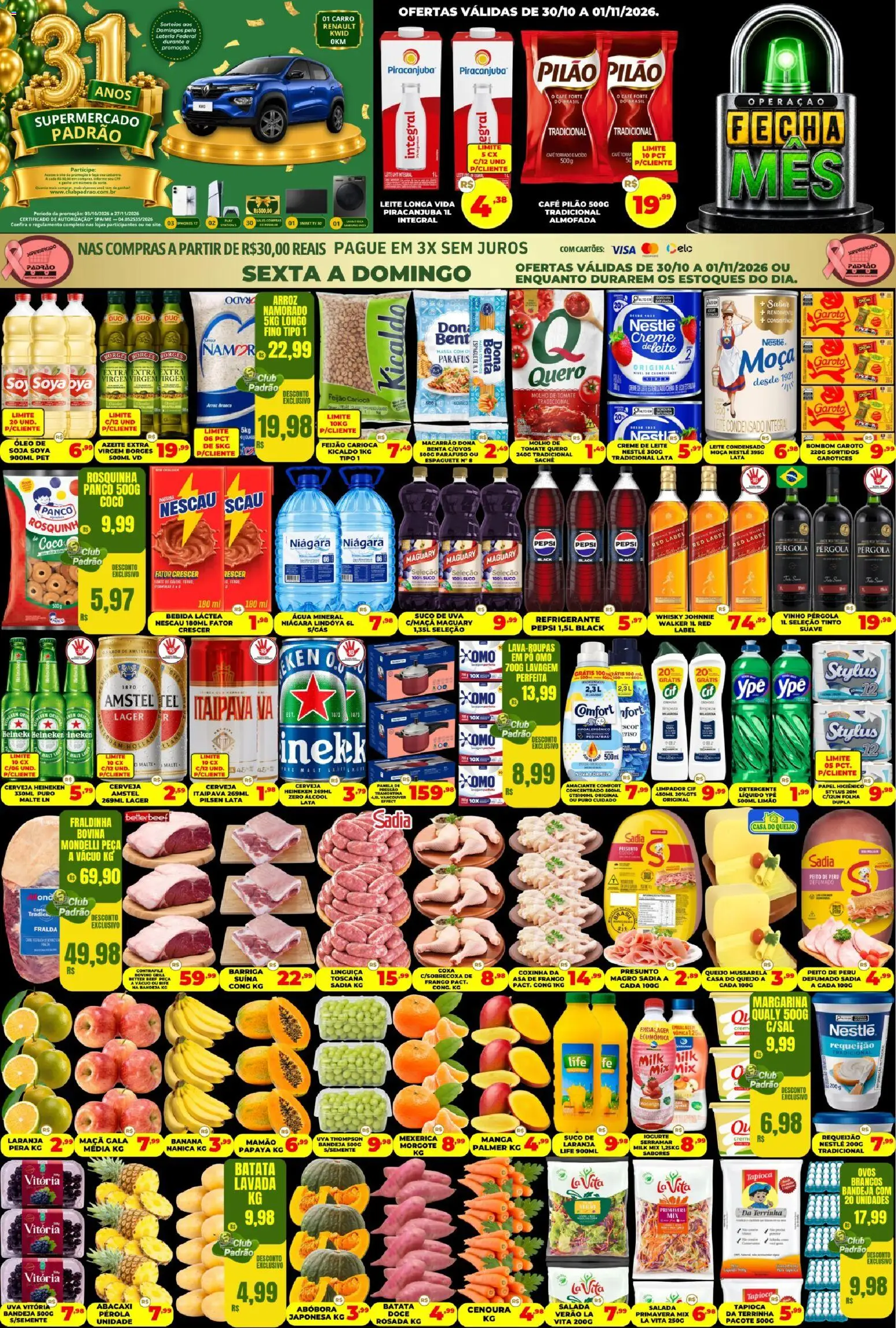 Pré-Visualização do folheto "Supermercado Padrão - Ofertas da semana" da loja Supermercado Padrão válido a partir de 30/10/2026