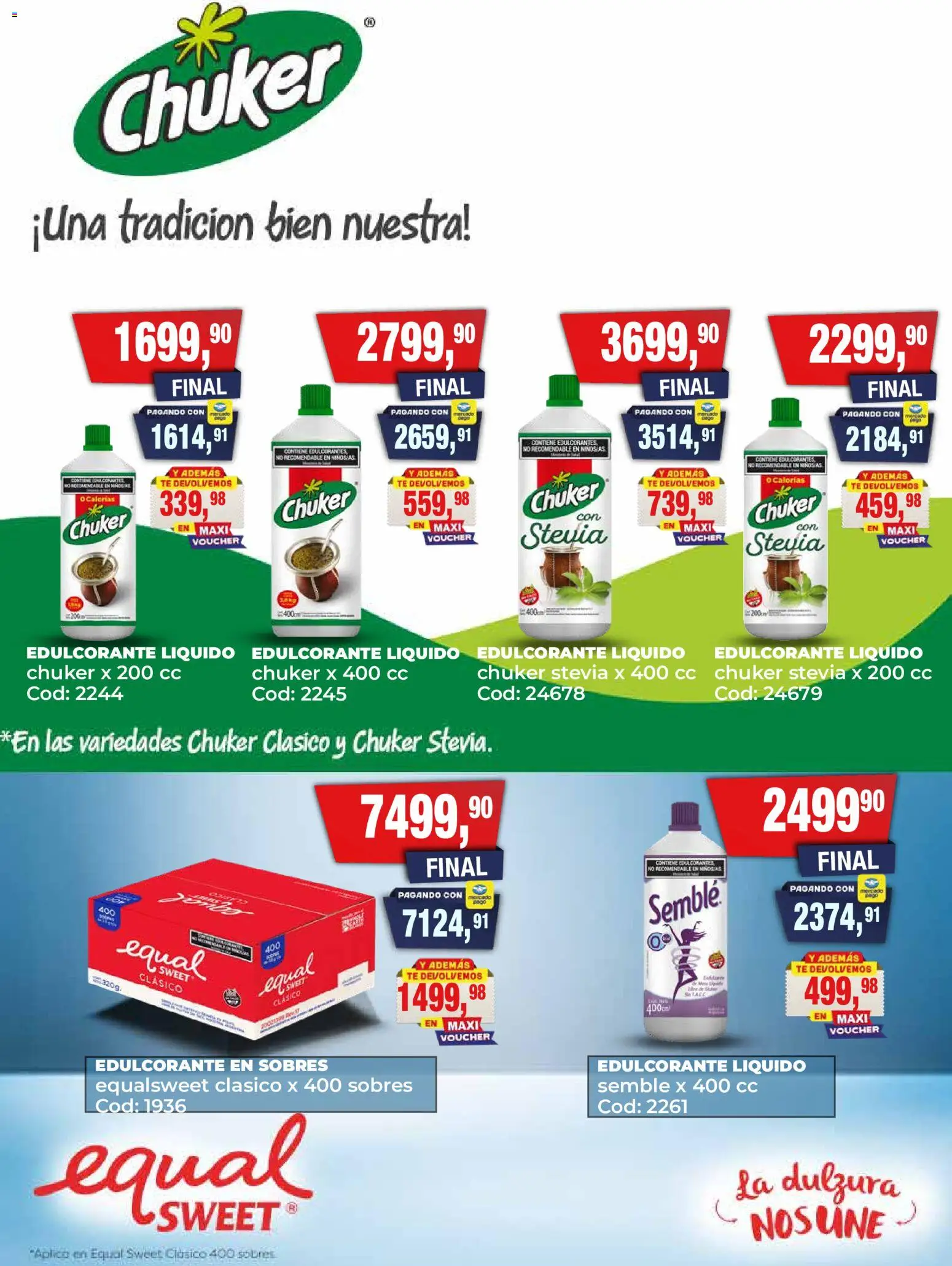 Vista previa del folleto de la tienda Maxiconsumo válido desde el 10/08/2026 - Té, Edulcorante