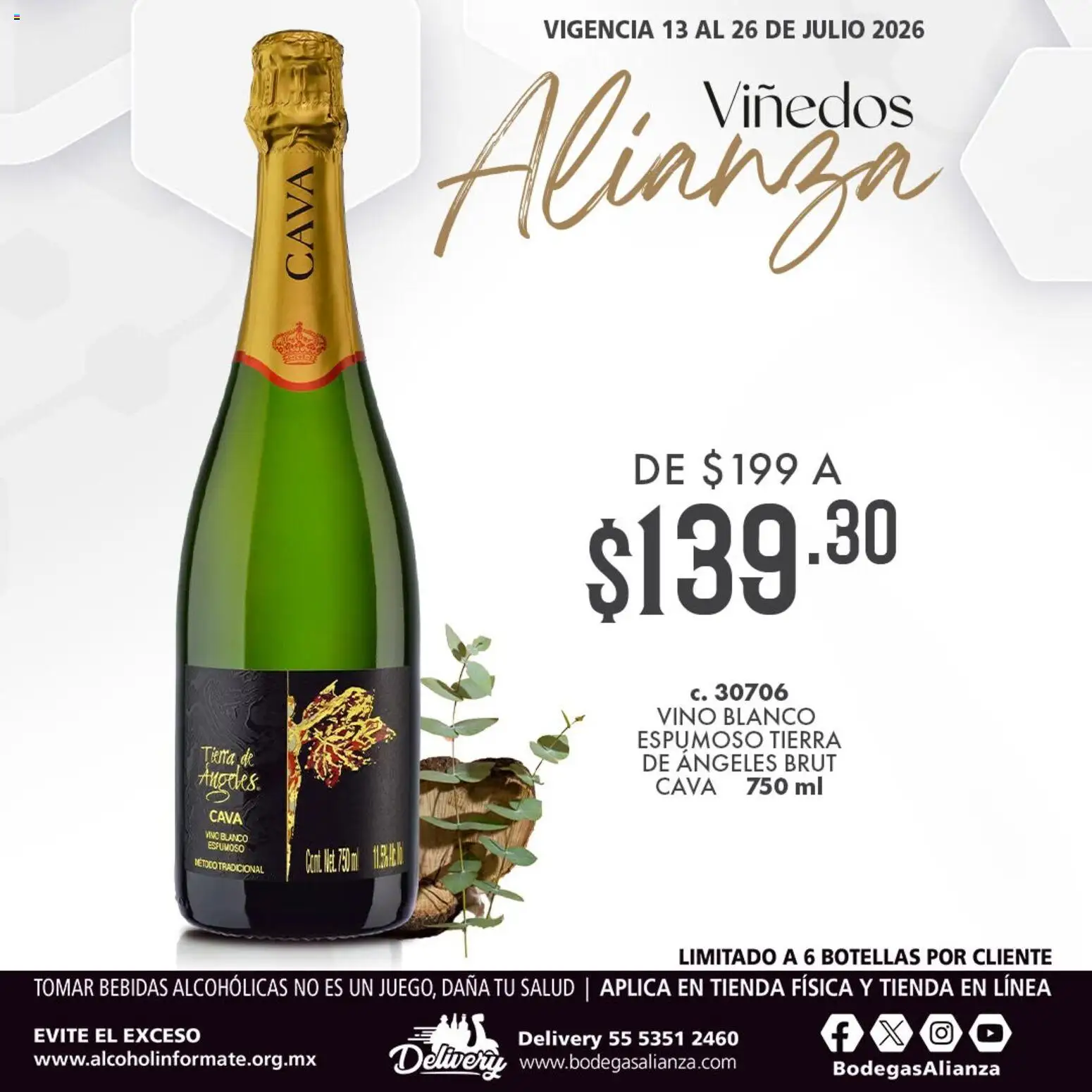 Vista previa las ofertas de la tienda Bodegas Alianza - Bodegas Alianza catálogo Viñedos Alianza desde el 13/07/2026 - Tierra, Bebidas, Vino, Cava, Vino blanco