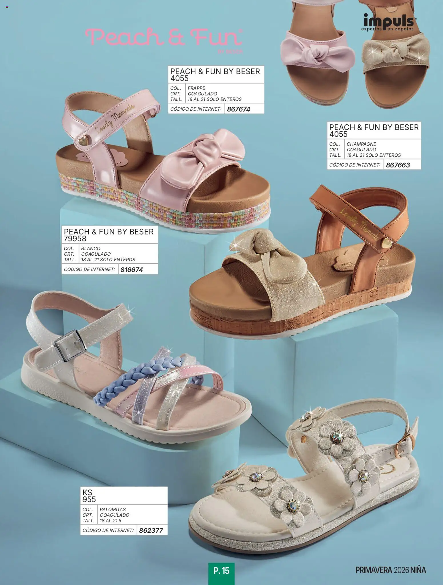 Vista previa las ofertas de la tienda Impuls - Catálogo Niña desde el 01/01/2026 - Zapatos, Palomitas, Champagne