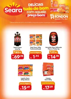 Pré-Visualização do folheto "Supermercados Rondon ofertas Seara" da loja Supermercados Rondon válido a partir de 04/07/2026