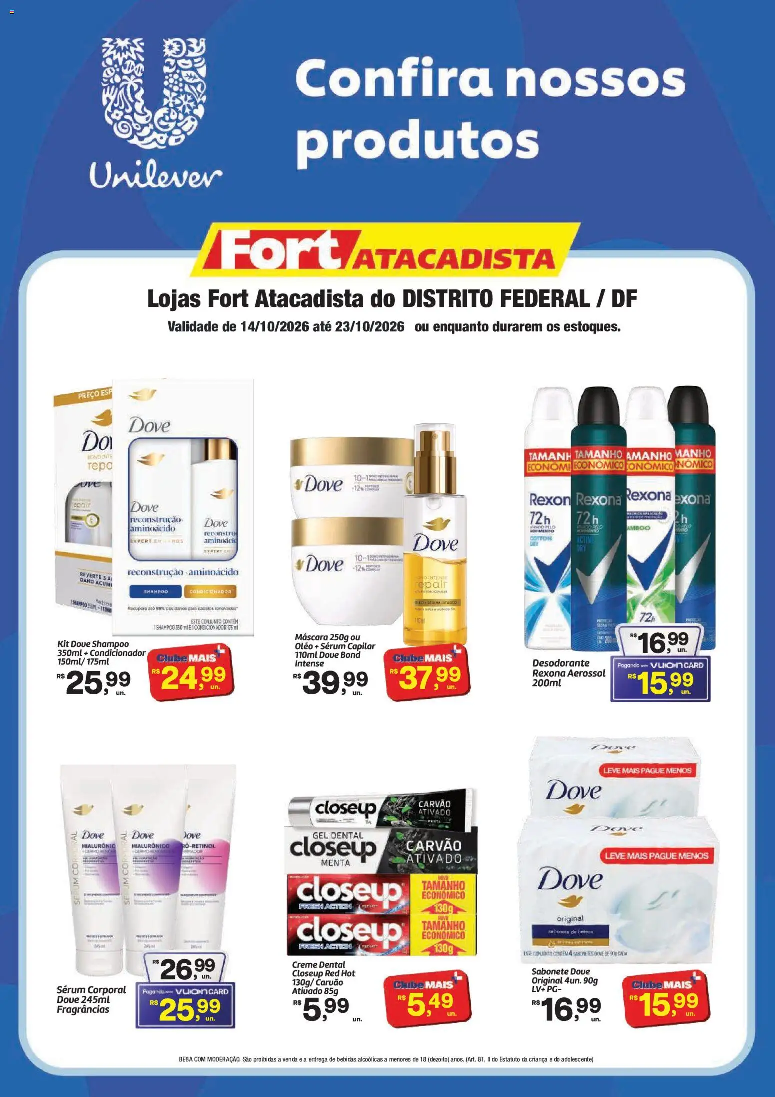 Pré-Visualização do folheto "Fort Atacadista ofertas Unilever" da loja Fort Atacadista válido a partir de 14/10/2026